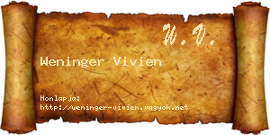 Weninger Vivien névjegykártya